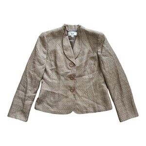 Le Suit Brown Shimmer Blazer 6P